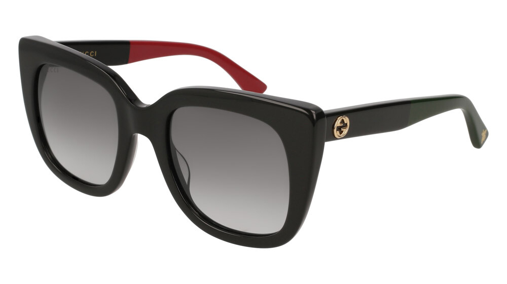 GUCCI GG0163S 003 Cat Eye Black Grey 51 mm Women display picture 1