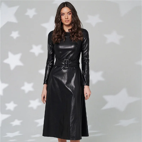 New Belt Faux Leather Dresses Women Long Sleeve Slim Fit PU Dress Sexy Club Wear | eBay New Belt Faux Leather Dresses Women Long Sleeve Slim Fit PU Dress Sexy Club Wear | eBay