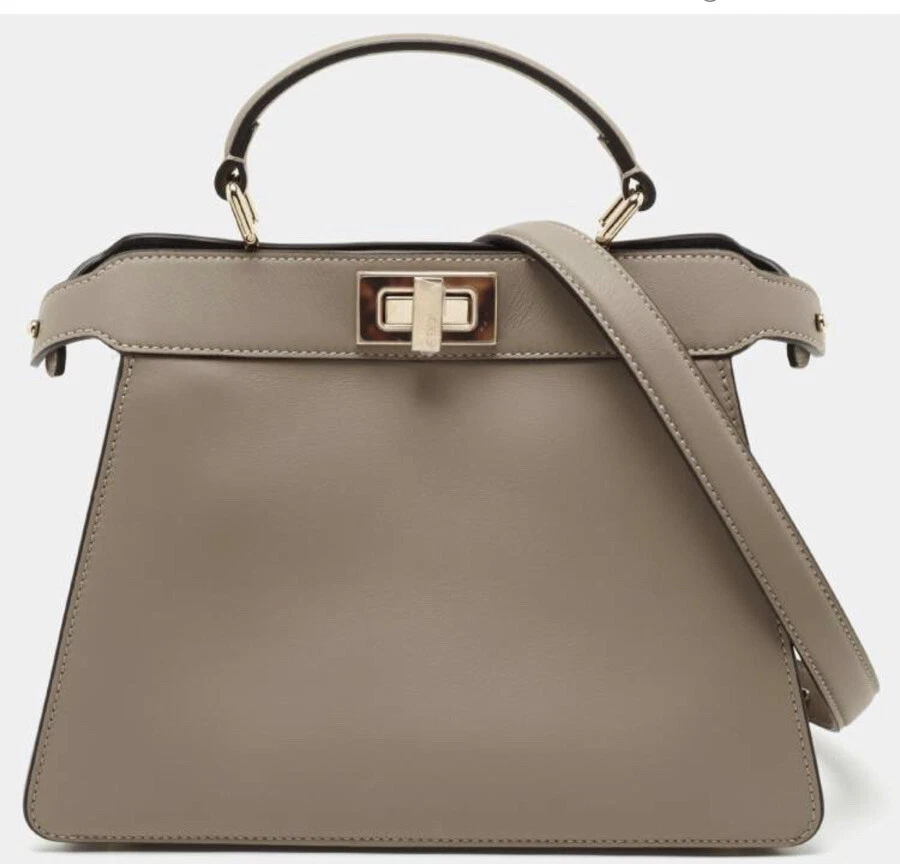 FENDI Peekaboo Essentially Leather Handbag