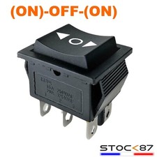 996C# interrupteur momentané à bascule 16A 2 RT 3 positions (ON)-OFF-(ON)  