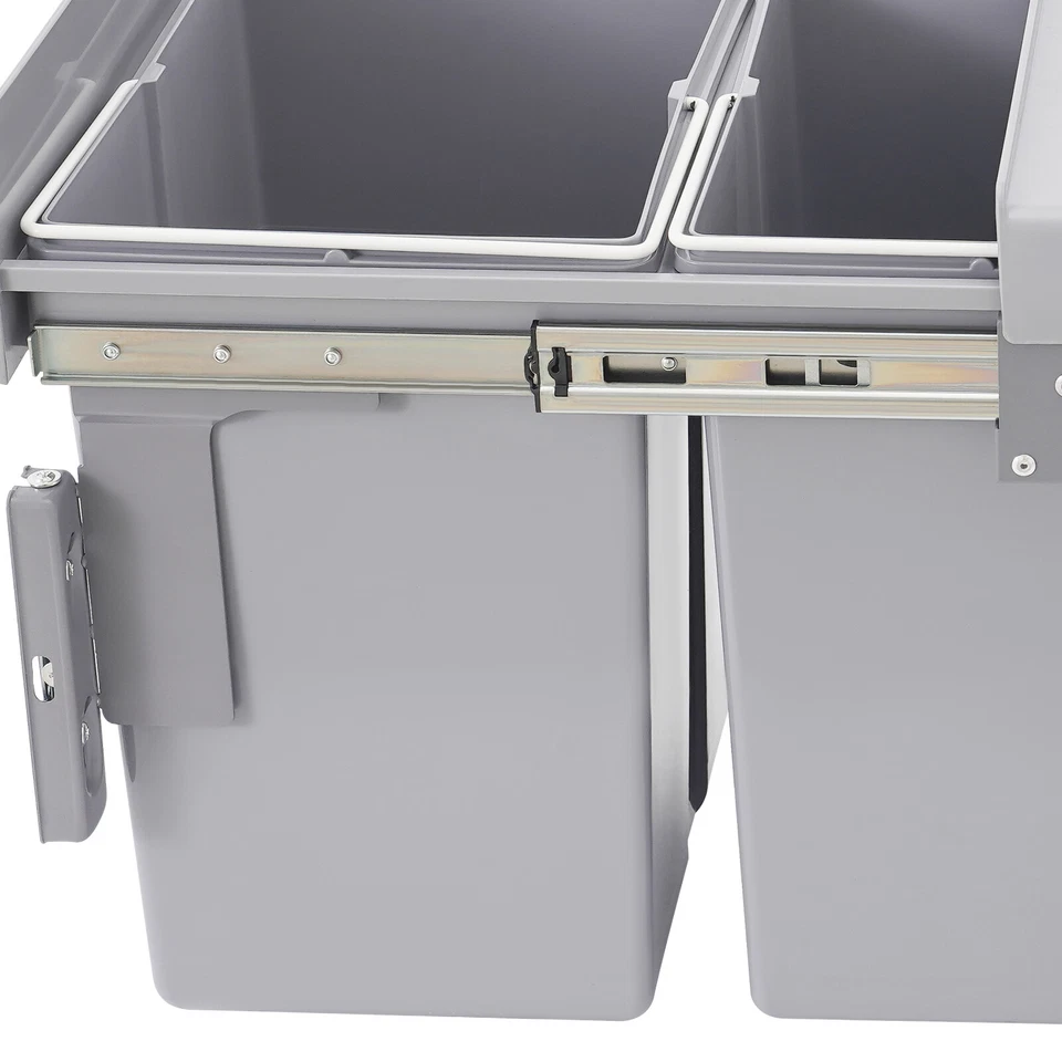 Cubo de basura de reciclaje extraíble de 40 L para cocina deslizante Foto 3 de 4