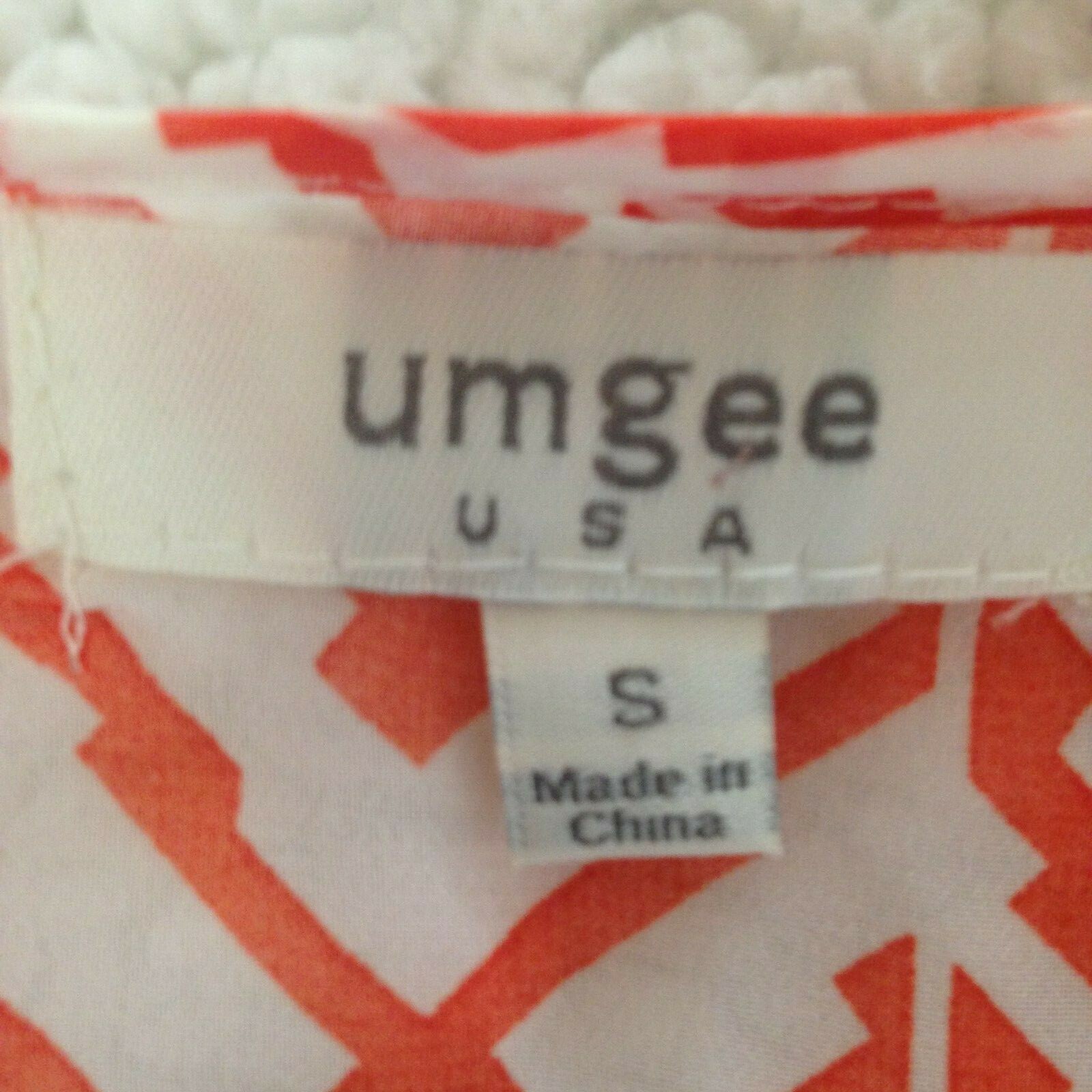 UMGEE Small White/Orange Sheer Split Back Split S… - image 7