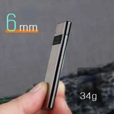 Metal Ultra Thin Butane Gas Inflatable Grinding Wheel Lighter Gift Smoking Men's