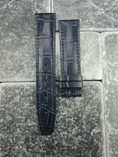 New 20mm Grain Leather Strap Blue Watch Band IWC Pilot Portuguese Chronograph R