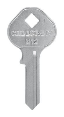 Hillman 85166 Brass Nickel M-12 Universal Single Sided Blank Key (Pack of 10)