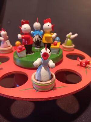 Vintage Musical Rotating Easter Egg Carousel RARE FIND Easter Parade Albert Pric