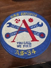 Vintage US Navy USS Canopus Ship Patch AS-34