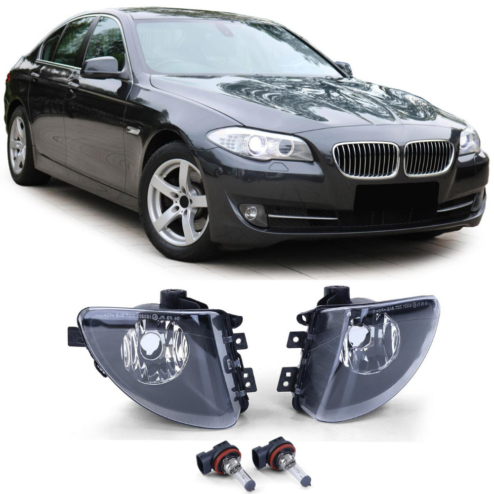 Antibrouillards HB4 fond noir pour BMW Série 5 F10 F11 phase 1