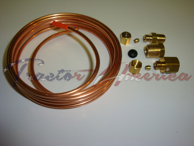 Oil Pressure Gauge Copper Tubing Line Kit 6 x 1/8 for Ford Tractors