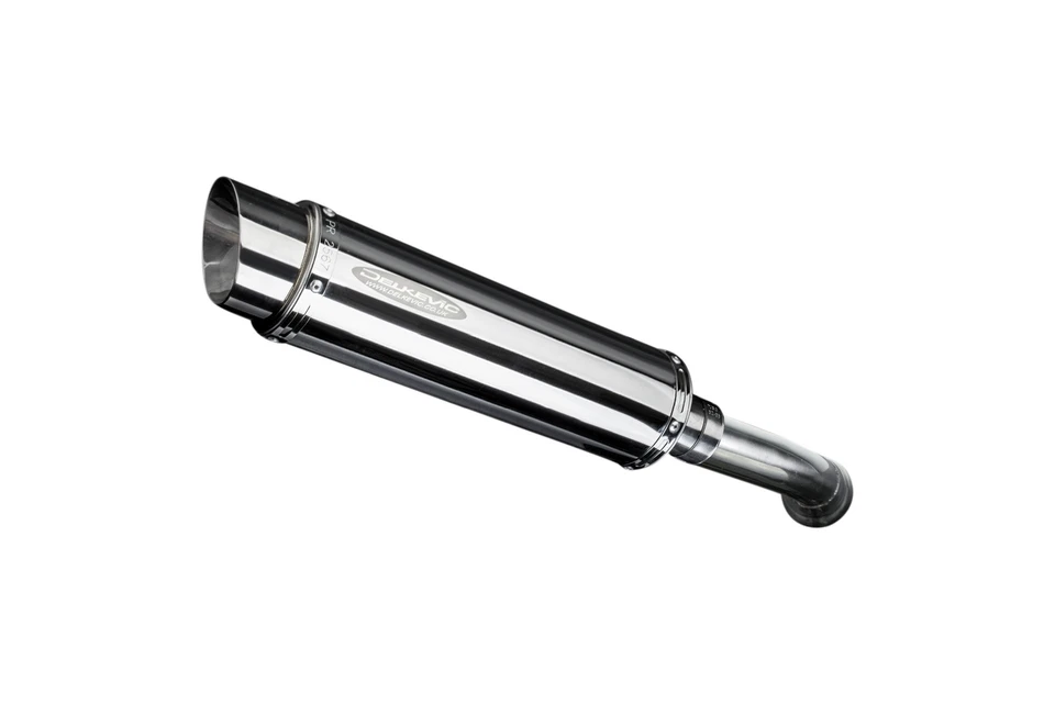 BMW K1200R 2005-2009 Delkevic Slip On 14" Round Stainless Exhaust Muffler Kit - Image 2 of 4