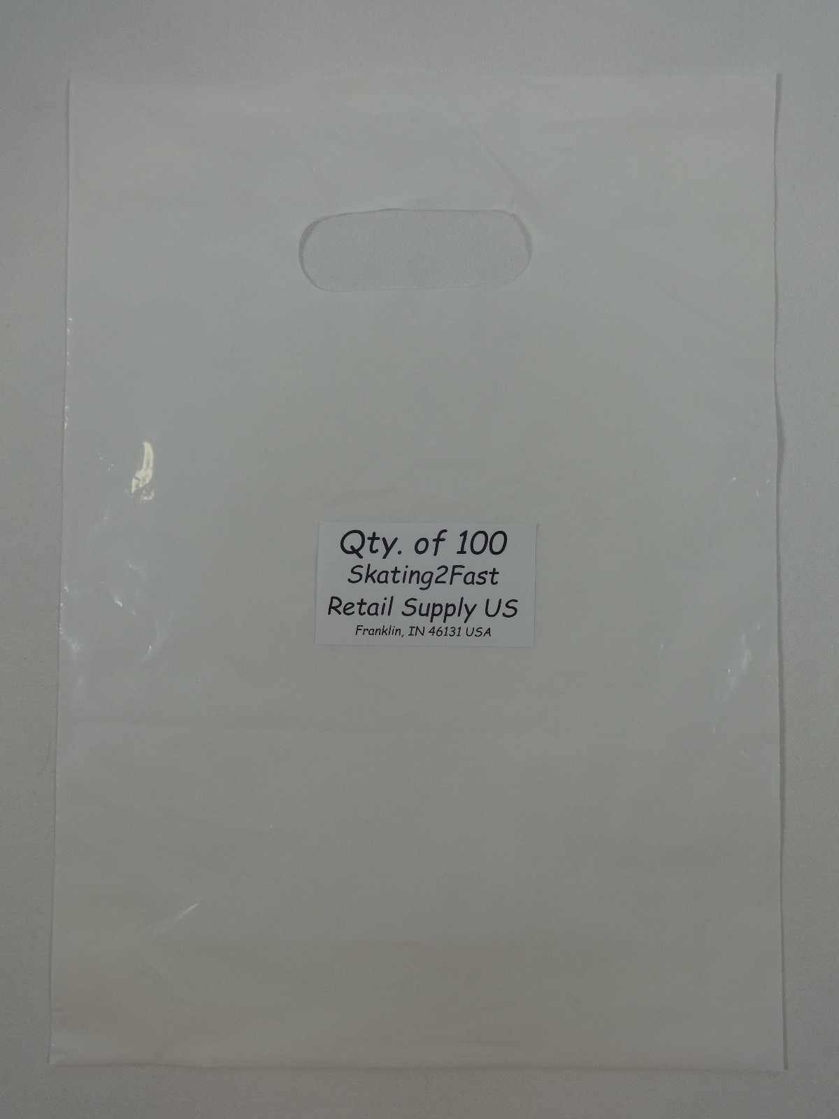 100 Qty. 12" x 15" Low Density Merchandise Bag Retail Shopping Bags