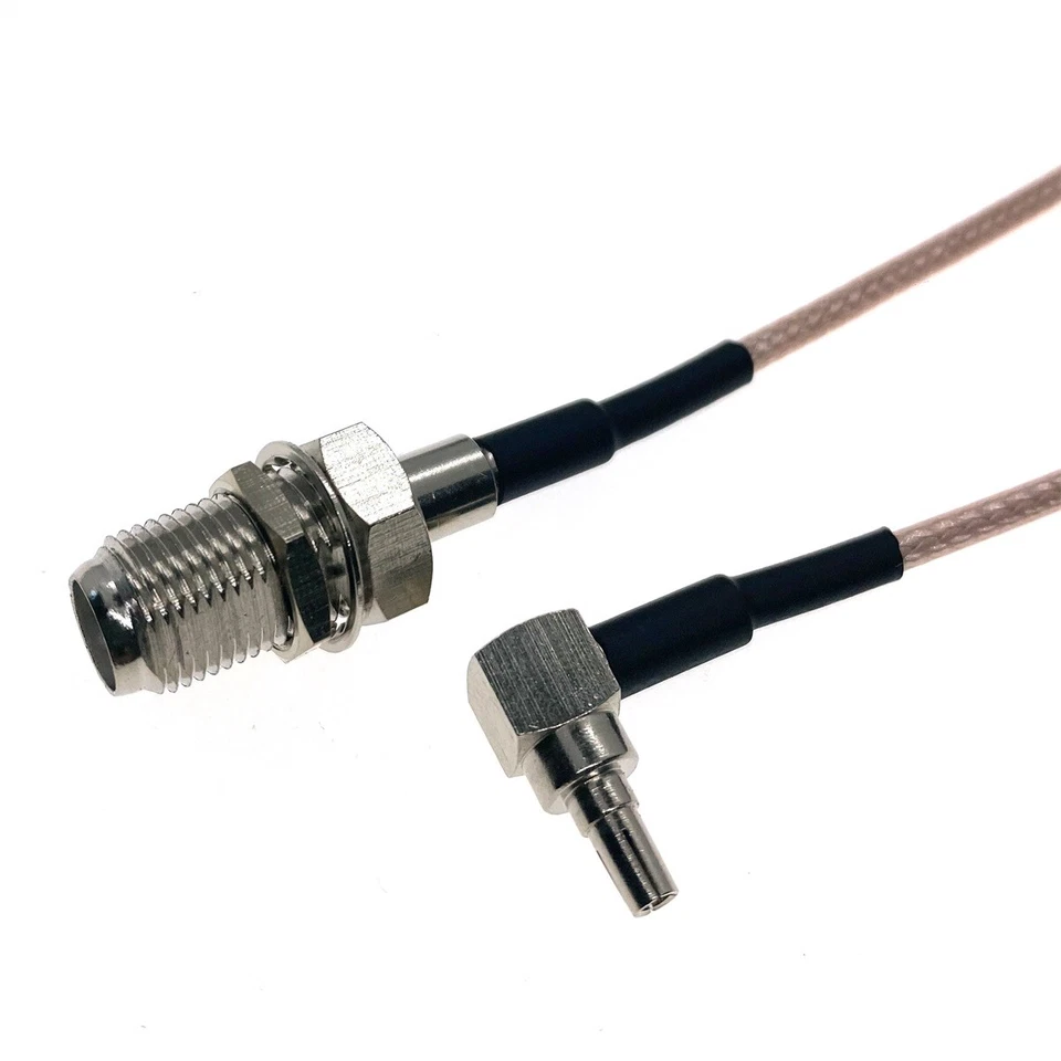 RG316 Cable CRC9 Male Right Angle to F Female Bulkhead Connector RF Coaxial lot - Image 2 of 4
