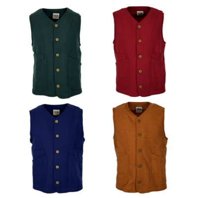 MADSON by BottegaChilometriZero men's barbed wool vest DU23325 MADE IN ITALY