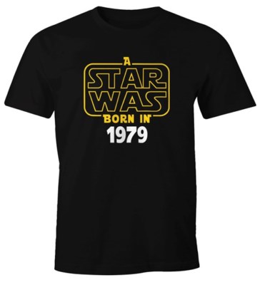 Herren T-Shirt A Star Was Born In 1979 40 Vierzig Geburtstag Geschenk Fun-Shirt