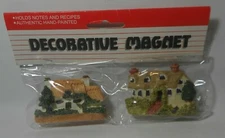 Vintage Factory Sealed Cottage Cabin Home Fridge Magnets House Houses Cabins 