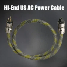 OCC Copper 12AWG US Power Cable HiFi AC Main Supply Cable IEC320-C15 Connector