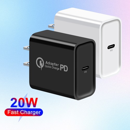 Bloc cube chargeur rapide USB+TYPE-C 20 watts et câble 3 pieds pour Oneplus Samsung - Photo 21 sur 26