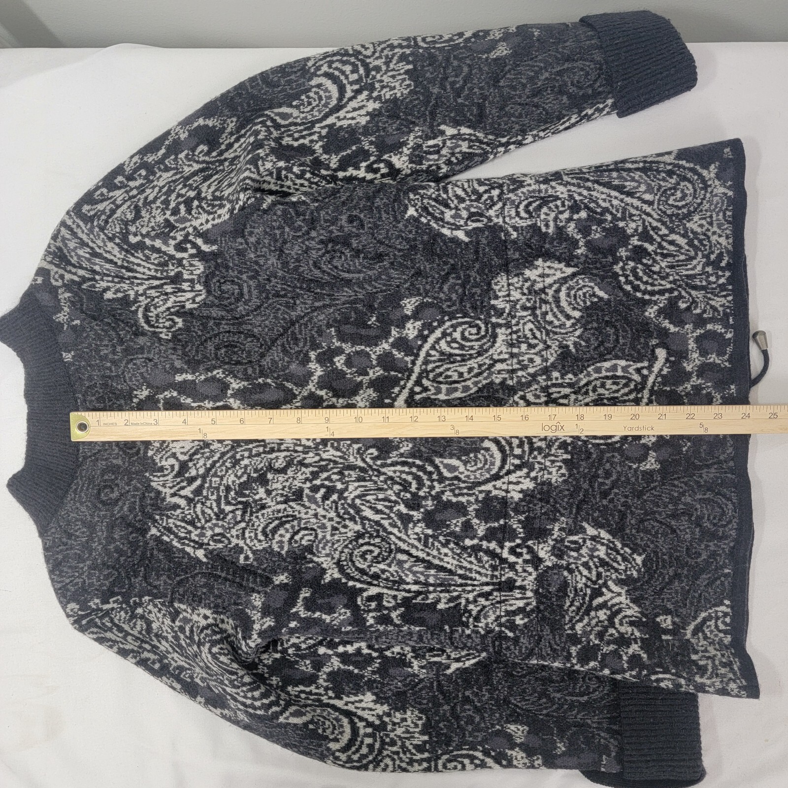 Pendleton Gray White Black Sweater Jacket Women's… - image 9