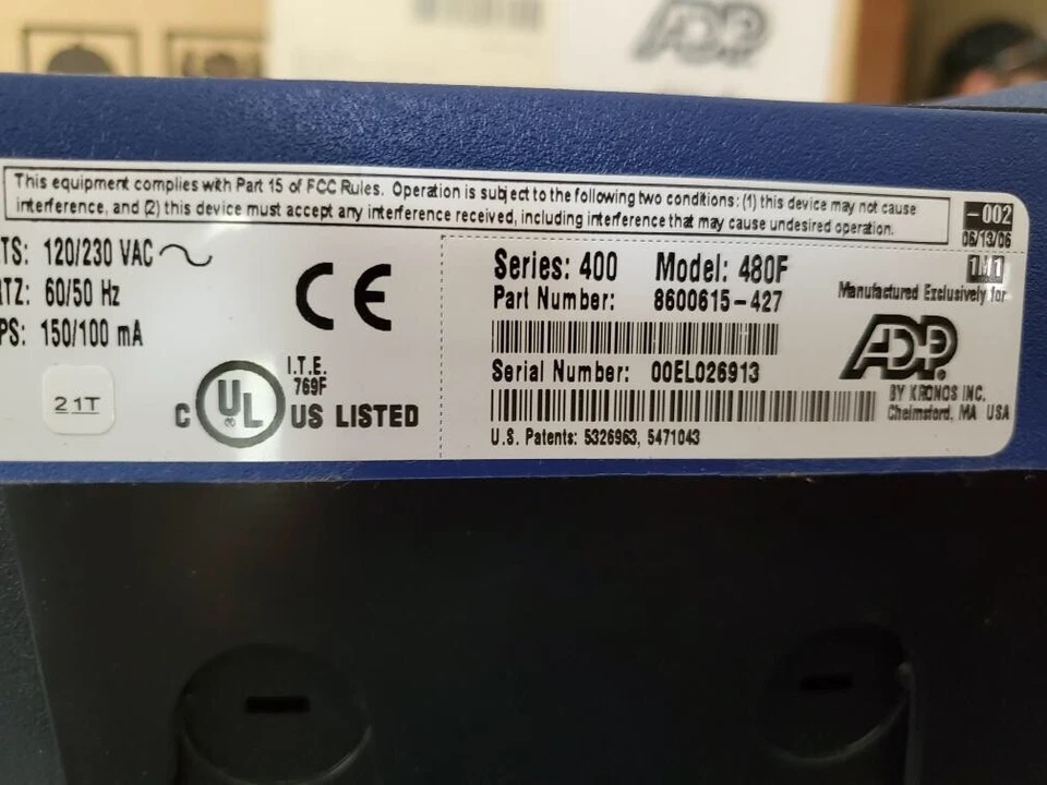 ADP Timekeeper Series 400 Terminal - Image 2 of 2