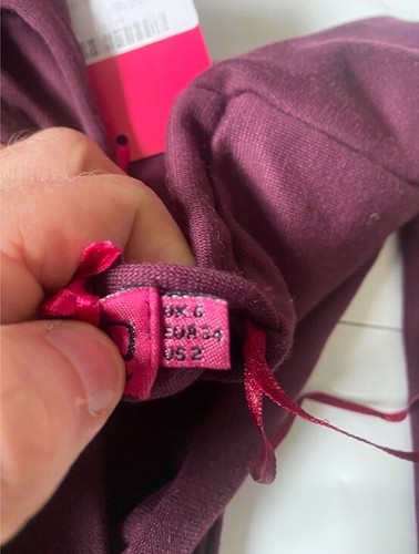 Boohoo Womens Purple Long Wrap Dress Size 2 NWT - Picture 4 of 8