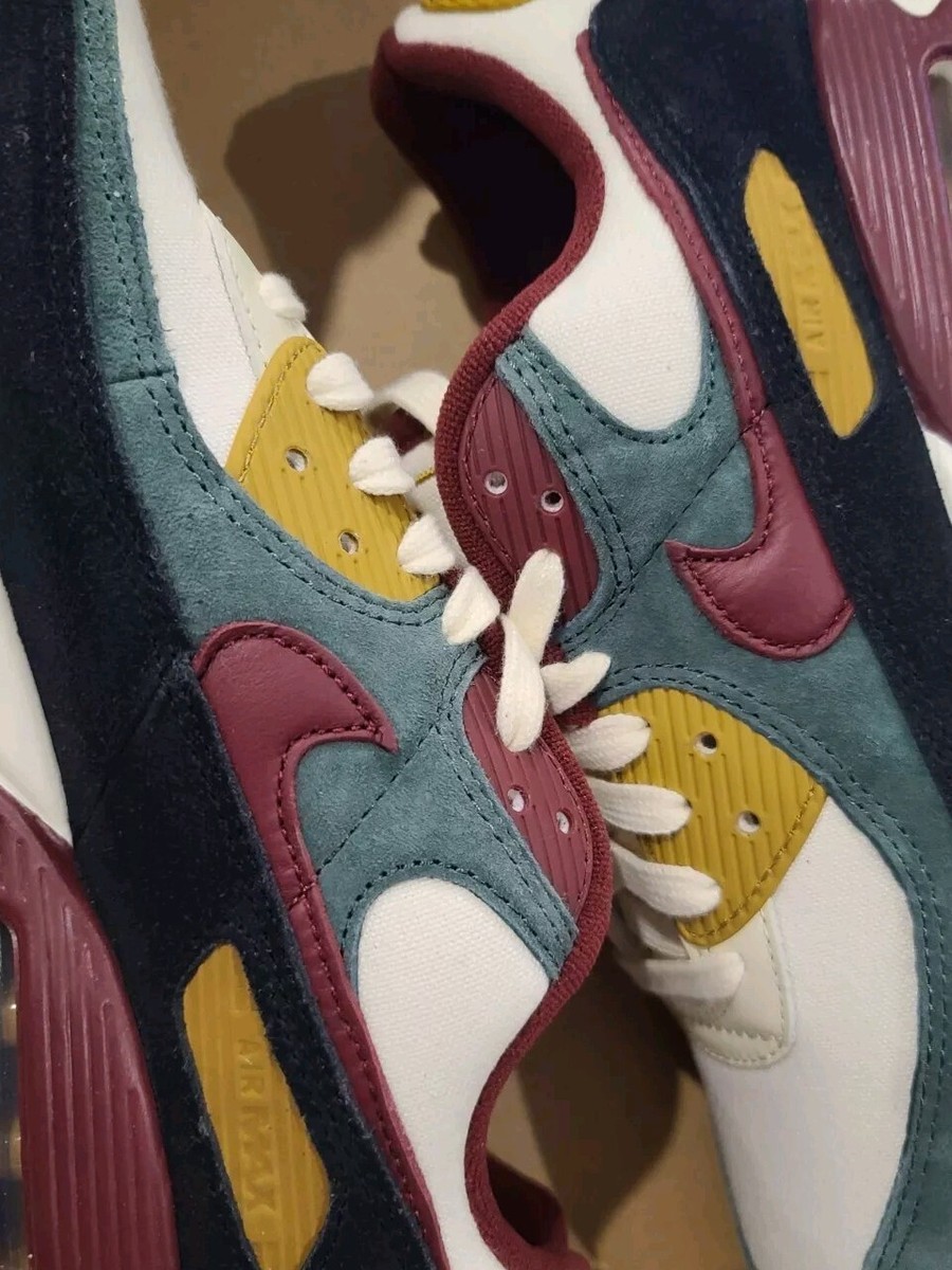MENS SIZE 9 AIR MAX 90 PRM COCONUT MILK DARK TEAM RED  display picture 1