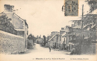CPA 35 IFFENDIC ROUTE DE MONTFORT (Klischee nicht aktuell