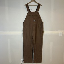 Key Premium Unlined Brown Duck Overall New 44x30 Zip Open Cuffs