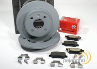 Zimmermann Bremsscheiben 4 Loch Ø 240 Mm + BremsbeläGe Hinten FüR Opel Meriva A