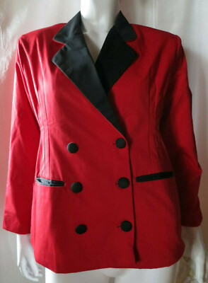 Blazer Jacke Jacket Collection Chantal, rot-schwarz, Gr. 38, NEU