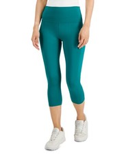  35 Id Ideology Compression High-Rise Side-Pocket Cropped Leggings Green Medium