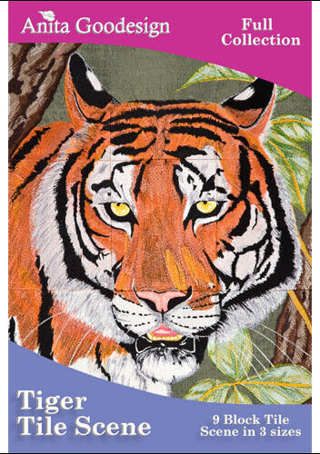 Tiger Tile Scene Max 76% OFF Anita Goodesign Machine Embroidery Popular overseas NE CD Design