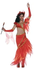 Ballroom Dancing Salsa Devil -  Adult Halloween Costume - Size XS/S - Red/Gold
