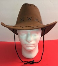 Western Cowboy/Travel Hats Unisex Suede, Light Brown