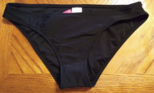 Xhilaration Size L 8-10 Cheeky Black Bikini Bottoms 15" Waist 185
