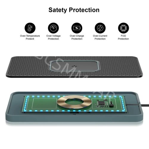 Phone Charger Car Wireless Charging Pad 15W Fast Charging W/LED Atmosphere Light - 第 7/16 張圖片
