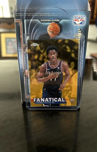 2025-26 Topps Chrome - Fanatical VJ Edgecombe #FAN-13 Gold Refractor /50 (RC)