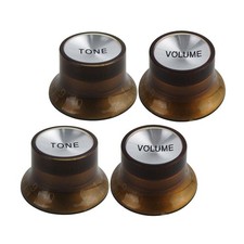 Brown Tone Volume Knobs 2T2V Speed Control Top Hat for LP / SG Electric Guitar