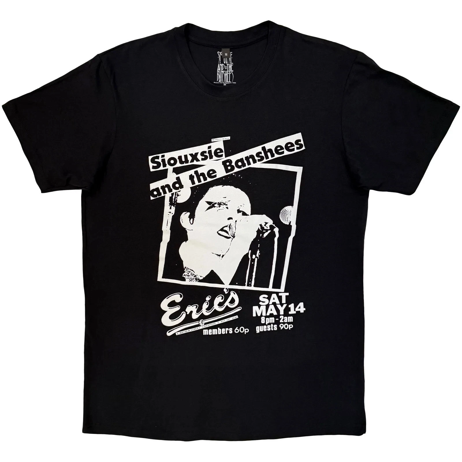 Siouxsie & The Banshees Premium Carbon T-Shirt: Eric's (Black) OFFICIAL NEW