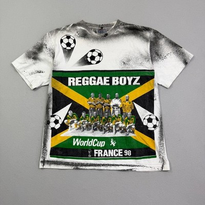 Vintage 1998 World Cup Jamaica Reggae Boyz Shirt Men's XL 90s AOP