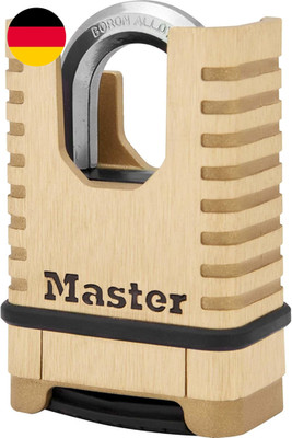 MASTER LOCK Hochleistungs-Vorhängeschloss Aus Massivmessing [Geschlossener Bügel