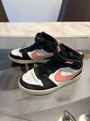 Nike Court Borough Mid High Black Pink White Size 13C Athletic Shoes CD7783-005