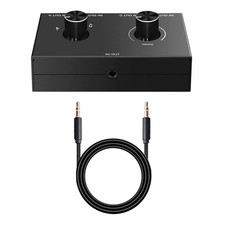 3.5mm Jack Audio Switcher Stereo Bi-Directional 4 in 1 out / 4 in 1 out Black