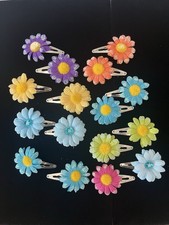 Flower Snap Clip Hair Barrette Lot of 16