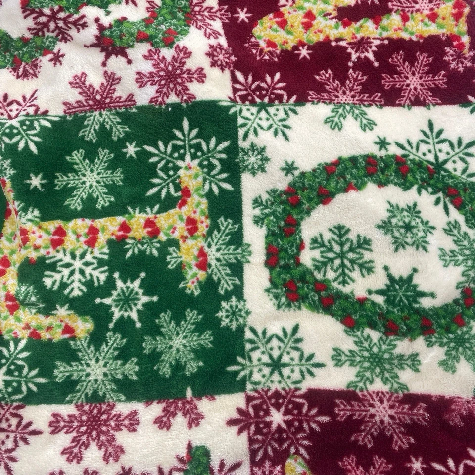 Christmas Holiday Decorative Throw Blanket Plush Soft Festive - Image 2 of 3