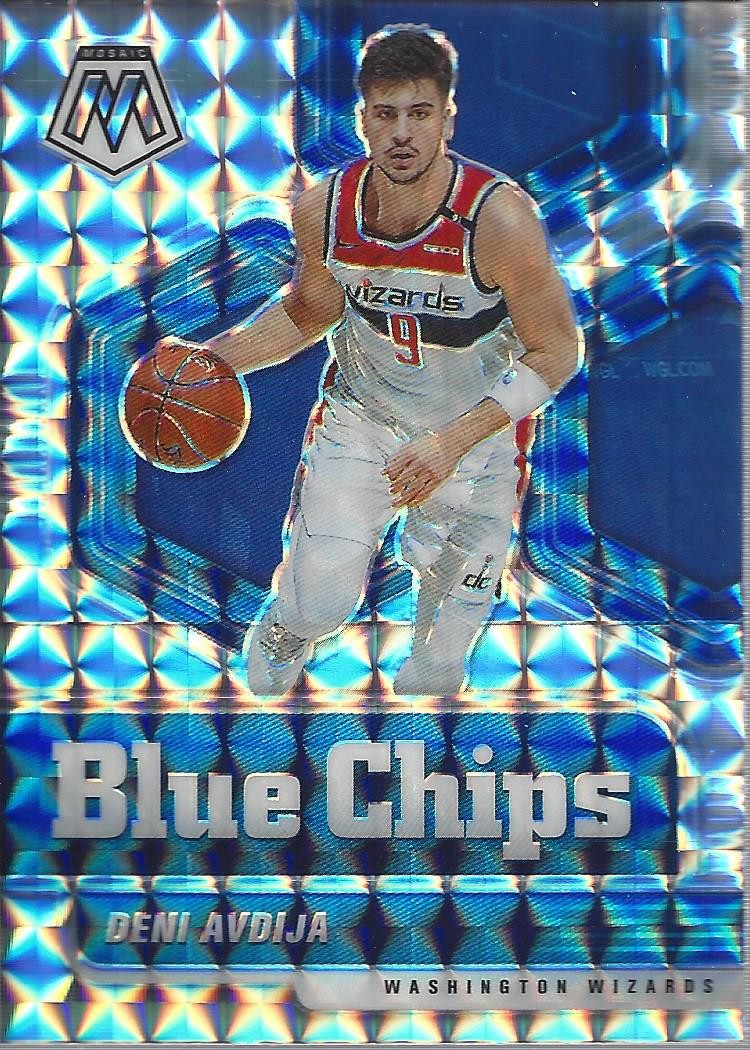2020-21 Panini Mosaic Blue Chips Mosaic #3 Deni Avdija - BSK