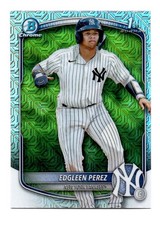 Edgleen Perez 2025 Bowman Chrome Mojo Refractor 1st Bowman #BCP-80 Yankees