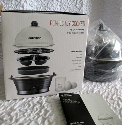 Chefman Electric Egg Cooker Rapid Boiler Steamer Auto Shutoff New in box