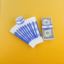 Pack of 10 Bill Wrappers Currency Band Bundles Currency Straps $ 100.00