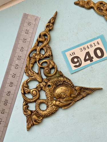 Longcase Clock grandfather clock Spandrels 2 dolphin arch spandrels lots picture - Foto 3 di 8