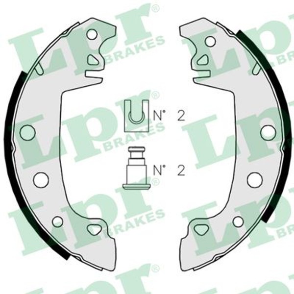 LPR Bremsbackensatz 02850 FüR 18 20 Renault Seat 204 Peugeot 25 305 Dacia Espace-image